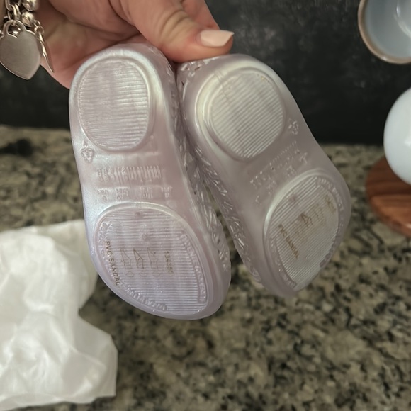 Baby Girls 5 Mini Melissa + Campana Zig Zag VI Clear Campana Mary Jane-adorable! - Picture 8 of 10